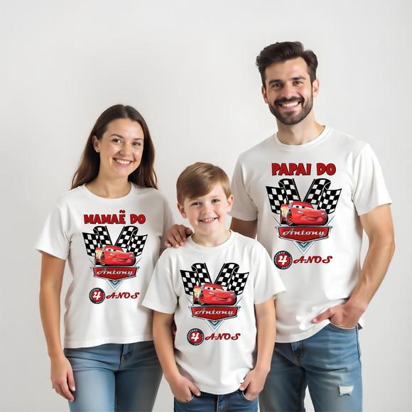 Camiseta Personalizada Carros Disney Relâmpago Mcqueen