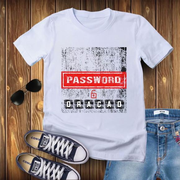 Camiseta Evangélica Gospel T-shirt Oração Senha