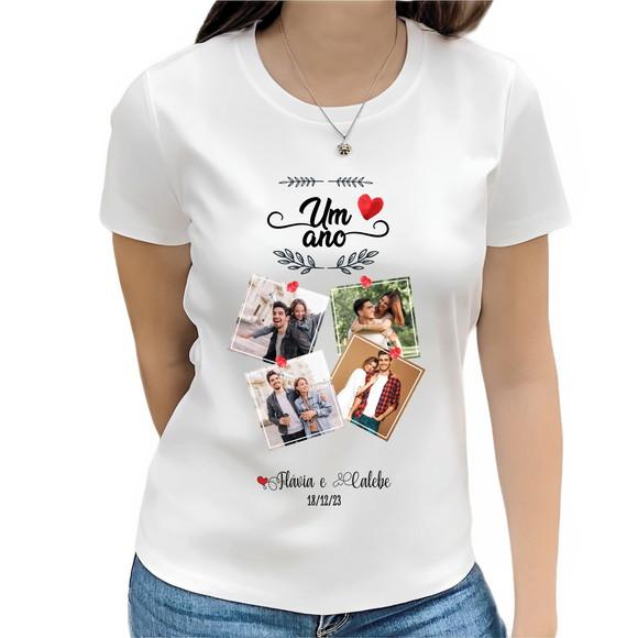 Camiseta Dia dos Namorados Um Ano de Namoro