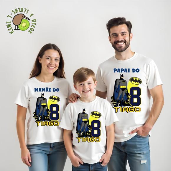 Camisetas Aniversário Batman Gola Punho 100% Poliéster Mod 8