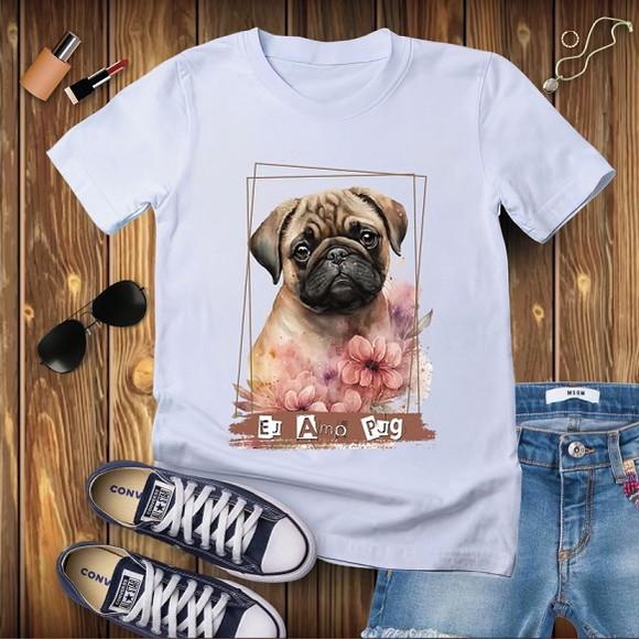 Camiseta Pug Eu Amo Pug