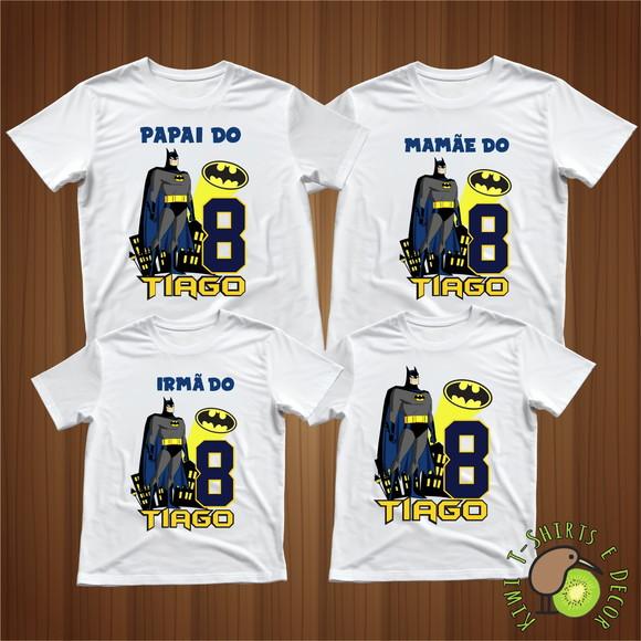 Camisetas Personalizadas Batman Gola Punho 100% Poliéster