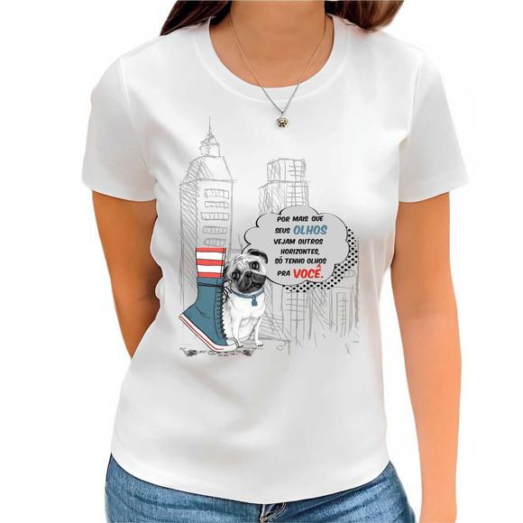 Camiseta Amor de Cachorro Frase T-shirt Frase Dog Pet