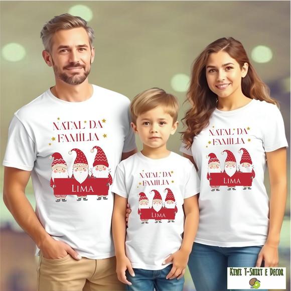 Camisetas Kit 3 Camisetas Natal Família Papai Noel
