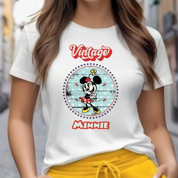 Camiseta Minnie Mickey Vintage Feminina