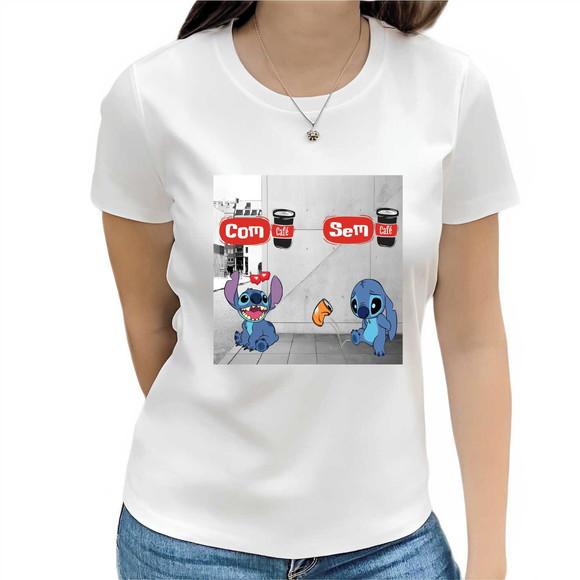 Camiseta com Café sem Café Lilo Disney Blusinha Feminina