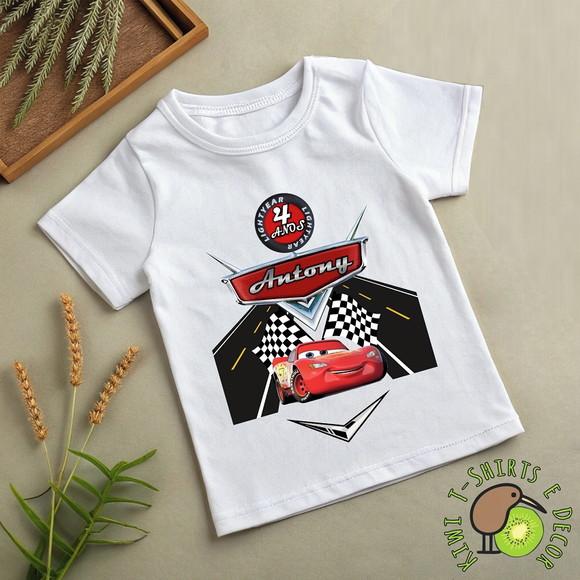 Camiseta Infantil Personalizada Festa Carros