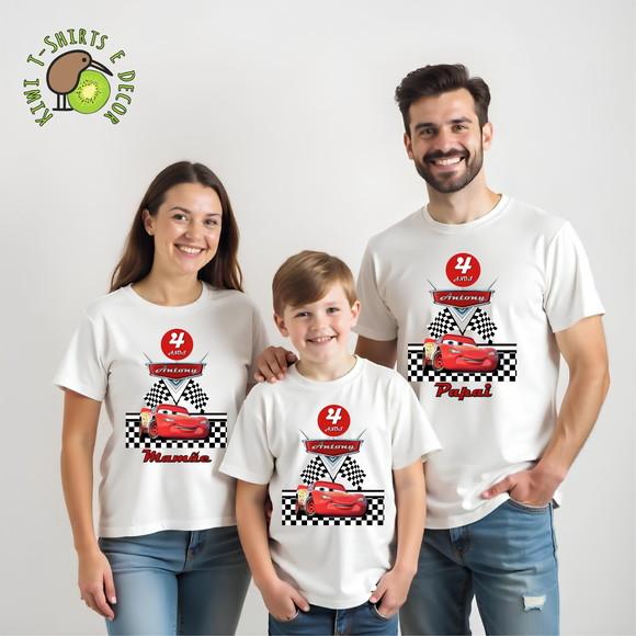 Camiseta Personalizadas Festa Infantil Carros Disney Kit