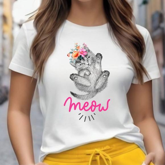 Camiseta Gato Gata Feminina