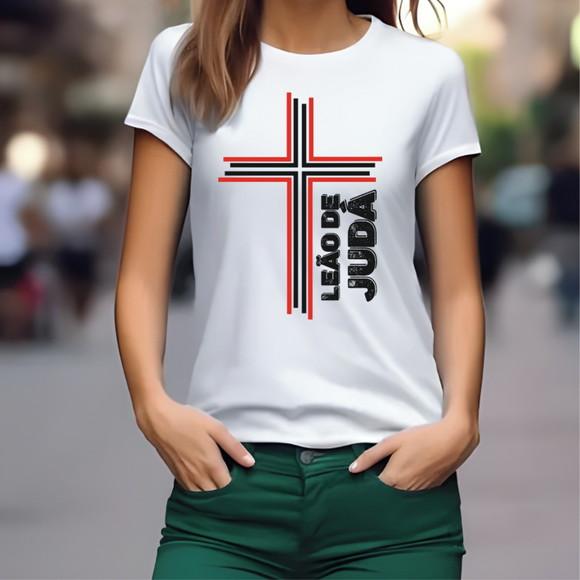 Baby Look Gospel Camiseta Leão de Judá