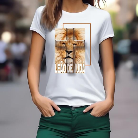 Camiseta Leão de Judá Modelo Baby Look
