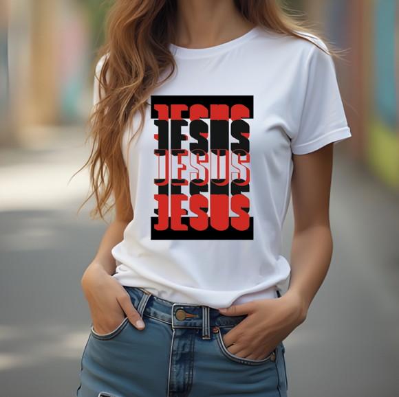 Camiseta Feminina Baby Look Jesus