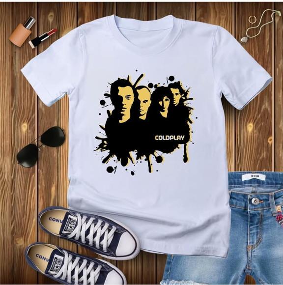 Camiseta Coldplay Banda Música Rock Show Blusa T-shirt