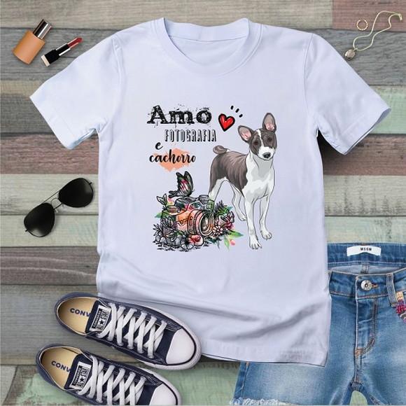Camiseta Amo Cachorro e Amo Fotografia