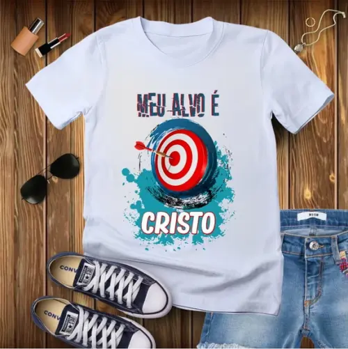Camiseta Evangélica Gospel Meu Alvo É Cristo