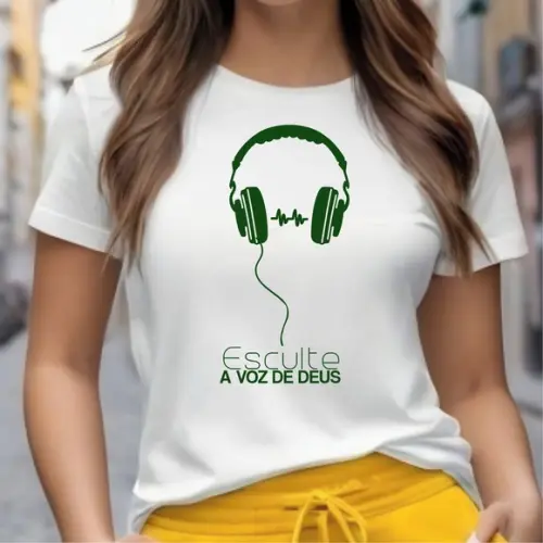 Camiseta Gospel Baby Look Voz de Deus