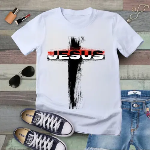 T-shirt Jesus Cruz Camiseta Evangélica Gospel Cristã