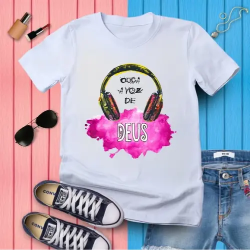 Camiseta Ouça a Voz de Deus Evangélica Gospel