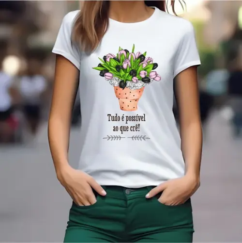Camiseta Frase Feminina