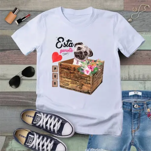 Camiseta Pug Mãe de Pug