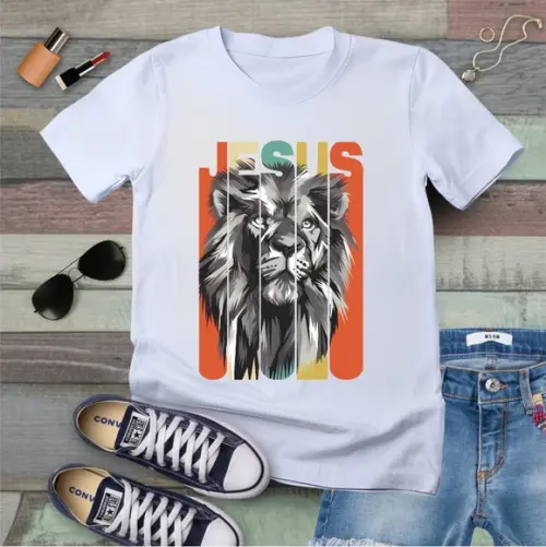 Camiseta Evangélica Gospel Cristã Leão Jesus