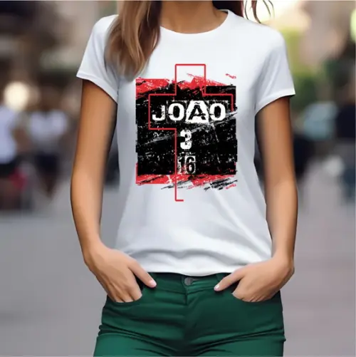 Camiseta Baby Look Evangélica Versículo
