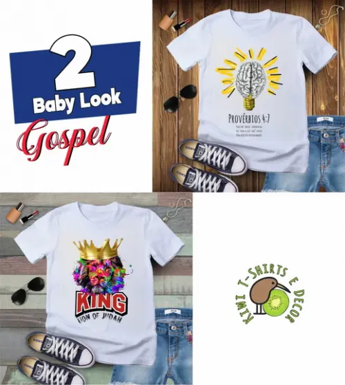 Camiseta Feminina Kit com 2