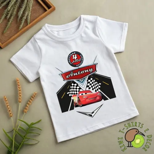 Camiseta Infantil Personalizada Festa Carros