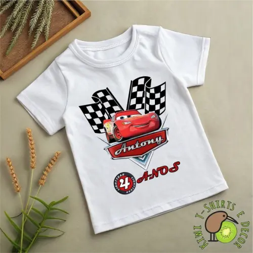Camiseta Infantil Aniversário Carros