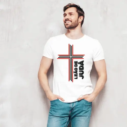 T-shirt Camiseta Evangélica Gospel Cristã Leão de Judá Jesus