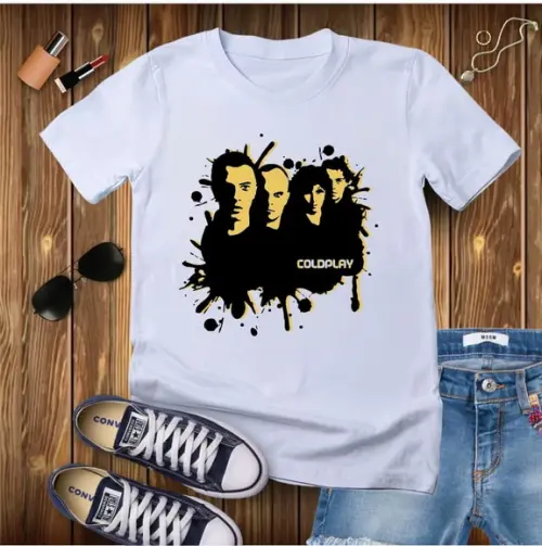 Camiseta Coldplay Banda Música Rock Show Blusa T-shirt
