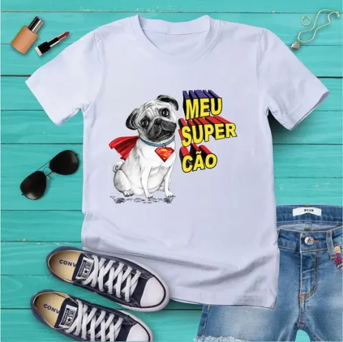 Camiseta Pug Super Cão