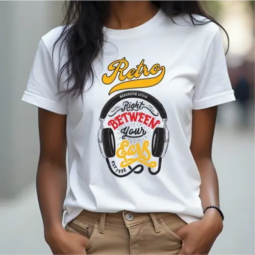 Camiseta Música Feminina Retrô