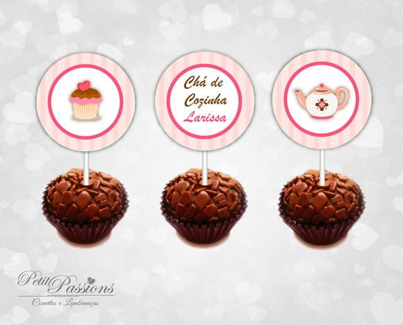 36 Toppers para Doces - Chá de Cozinha