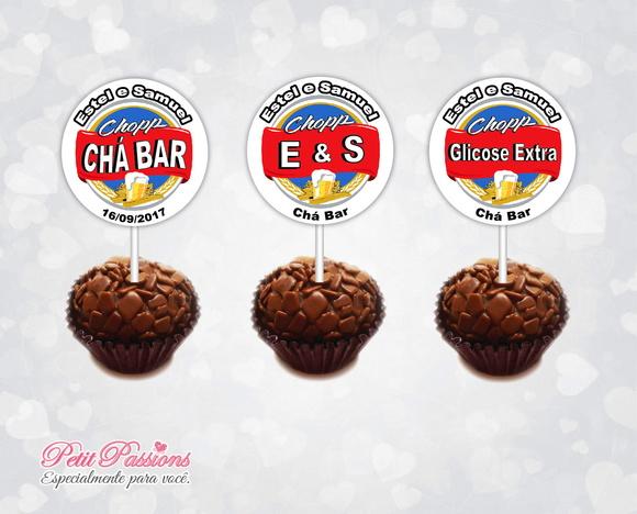 36 Toppers para Docinhos - Chá Bar