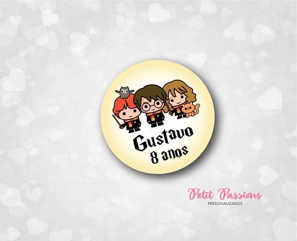Adesivo Redondo 4,8 cm - Harry Potter
