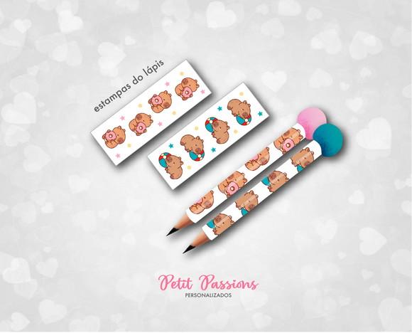 Bloquinho e Mini Lápis Pompom - Capivara