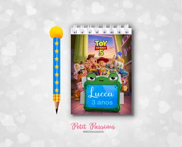Bloquinho e Mini Lápis Pompom - Toy Story 5