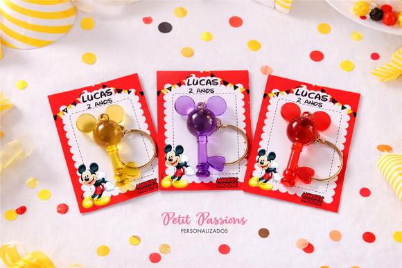 Card com Chaveiro do Mickey