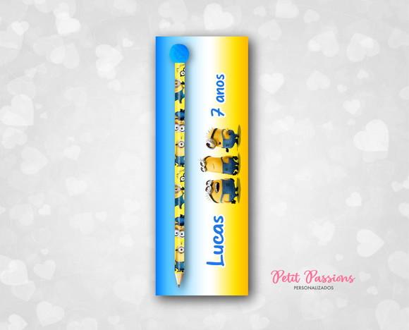 Card com Lápis Minions - Pompom