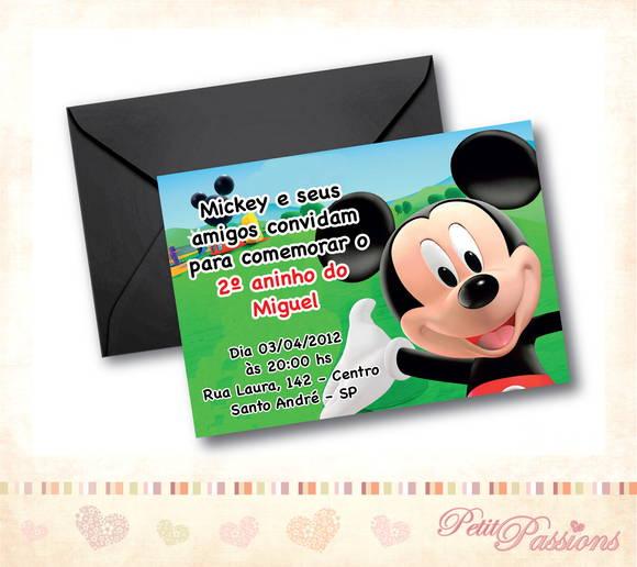 Convite Casa do Mickey