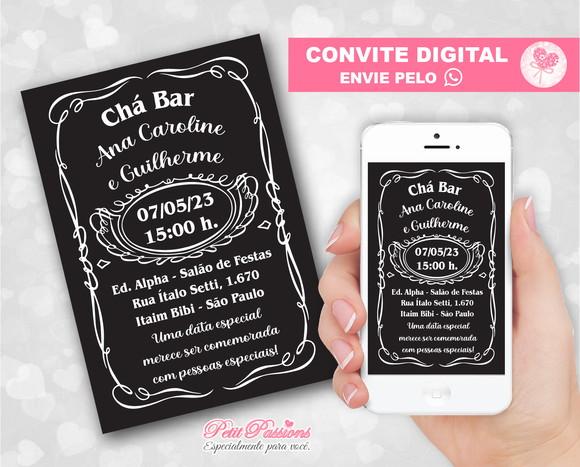 Convite Digital Chá Bar - Whatsapp