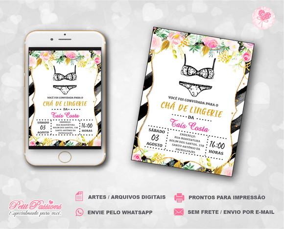 Convite Digital Chá de Lingerie