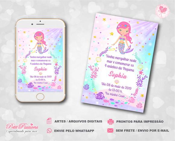 Convite Digital Sereia - Whatsapp
