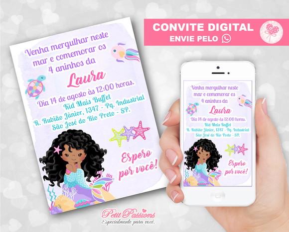 Convite Digital Sereia - Whatsapp