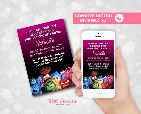 Convite Digital Divertidamente 2 - Rosa