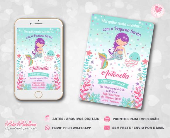 Convite Digital Sereia - Whatsapp