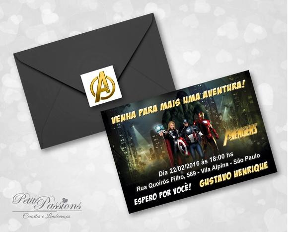 Convite Vingadores