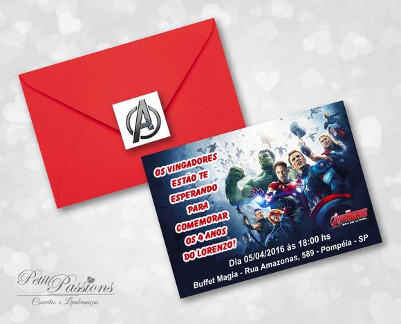 Convite Vingadores