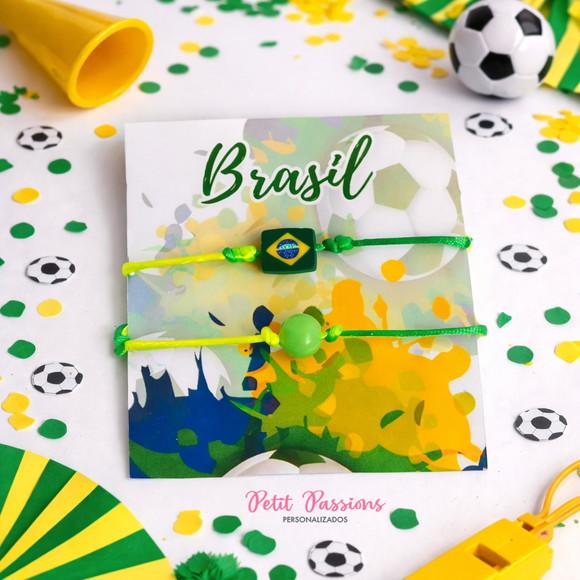 Kit 2 Pulseiras Brasil - Copa do Mundo - Brilha no Escuro